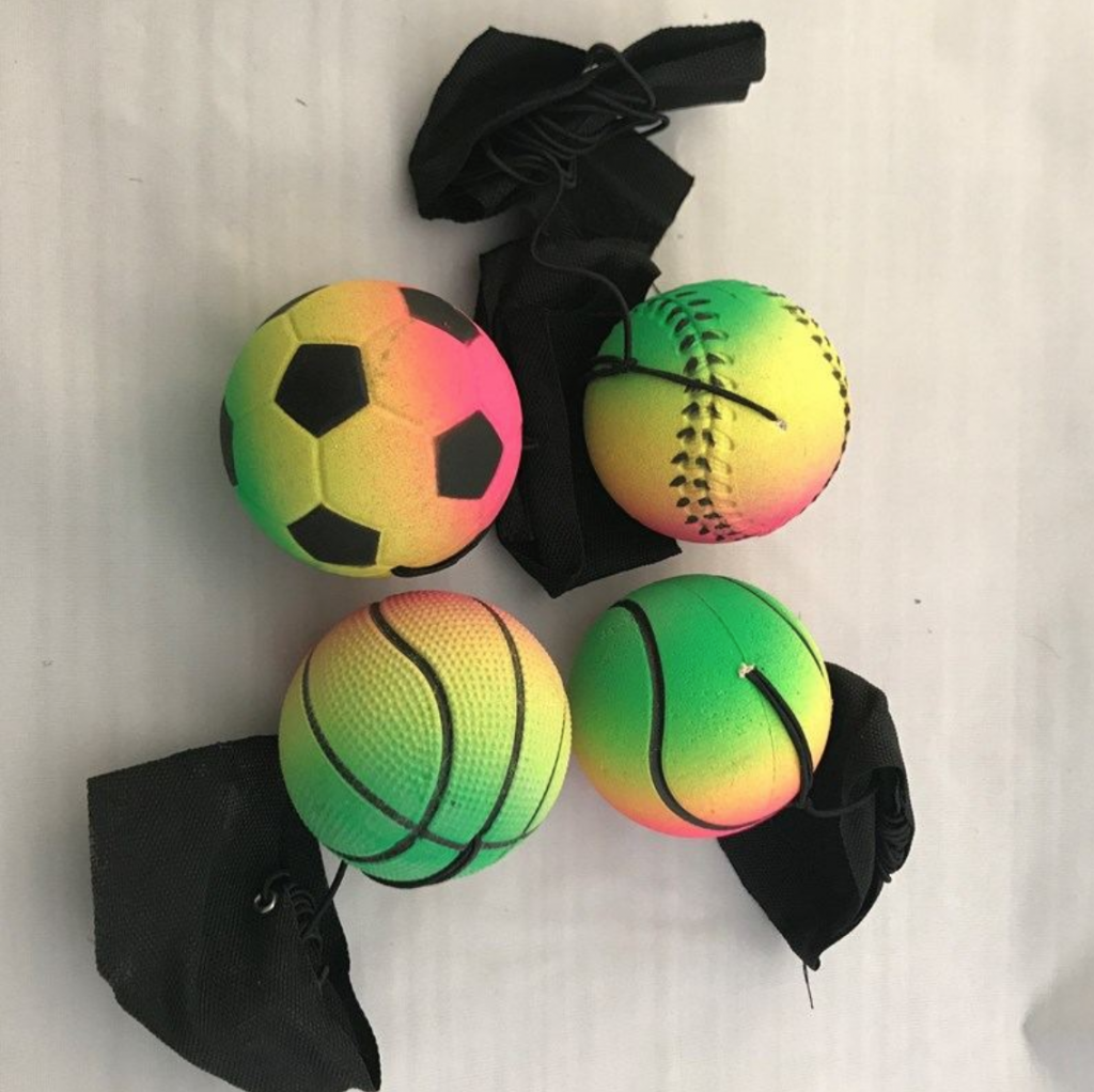 High Bounce Ball Rainbow with Elastic String – Outdoor Fun Shop