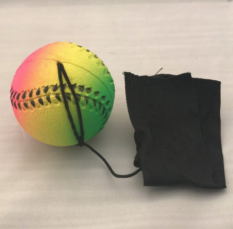 High Bounce Ball Rainbow with Elastic String Outdoor Fun Shop