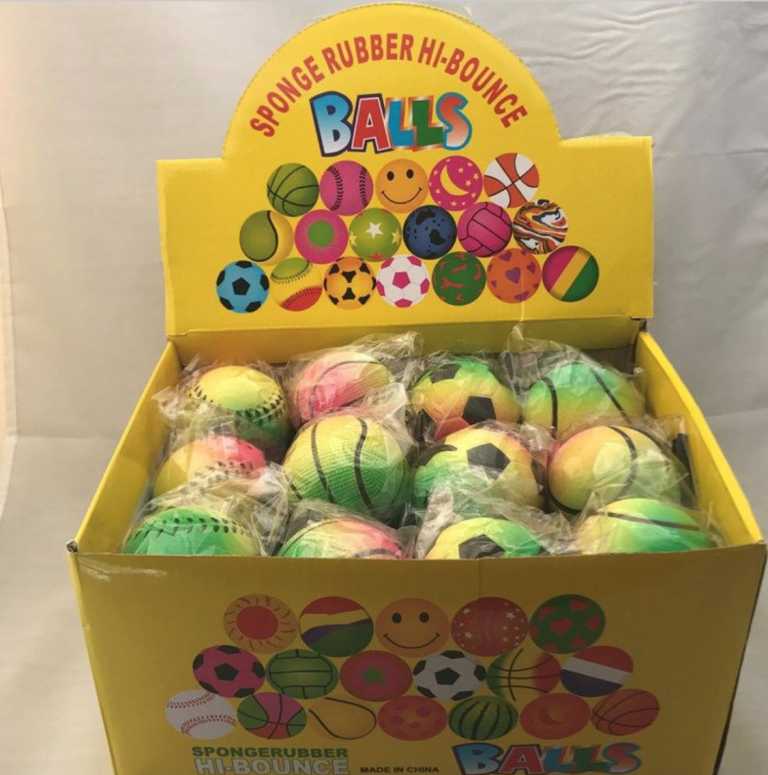 High Bounce Ball Rainbow with Elastic String Outdoor Fun Shop