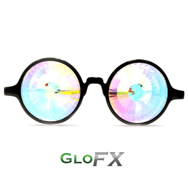 Glofx Black Kaleidoscope Glasses Rainbow Wormhole Outdoor Fun Shop